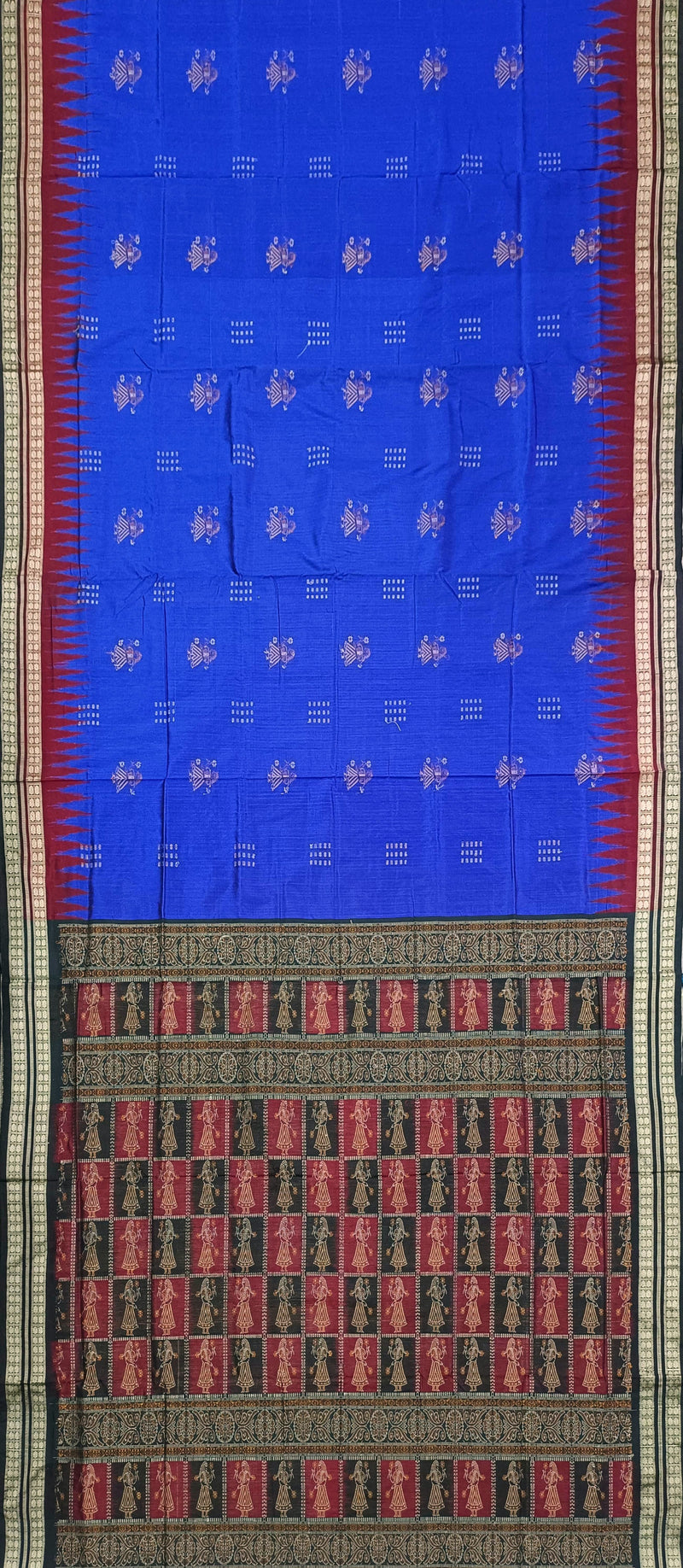 Doll motifs bomkai silk saree with blouse piece