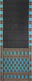 Doll boarder design bomkai silk saree with blouse piece