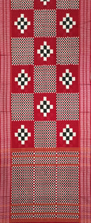Check check and Pasapali design Sambalpuri cotton saree with blouse piece