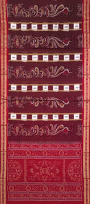 Peacock design sambalpuri cotton saree with blouse piece