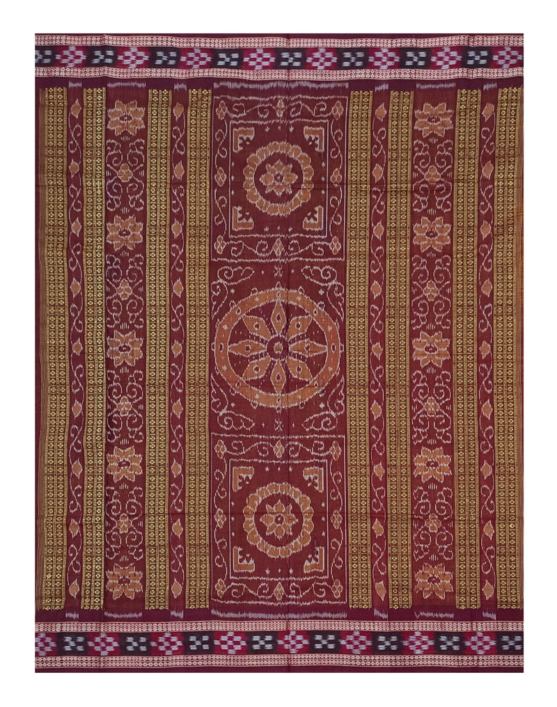 Bomkai Padam Saree with pasapali boarder(Blouse piece attached)