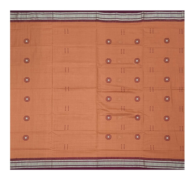 Padam motifs bomkai cotton saree with blouse piece