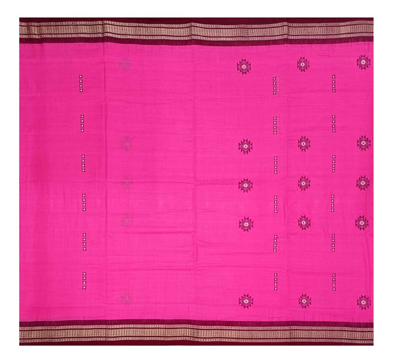 Padam motifs bomkai cotton saree with blouse piece