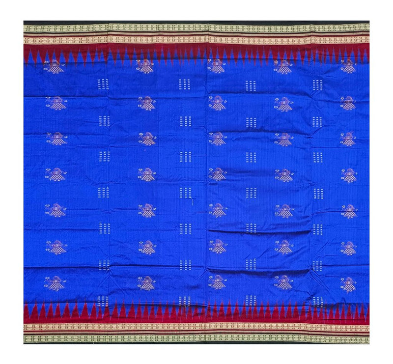 Doll motifs bomkai silk saree with blouse piece