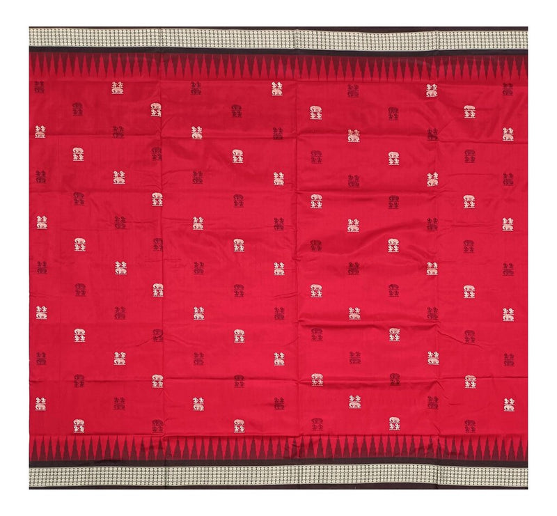 Bomkai silk saree with blouse piece