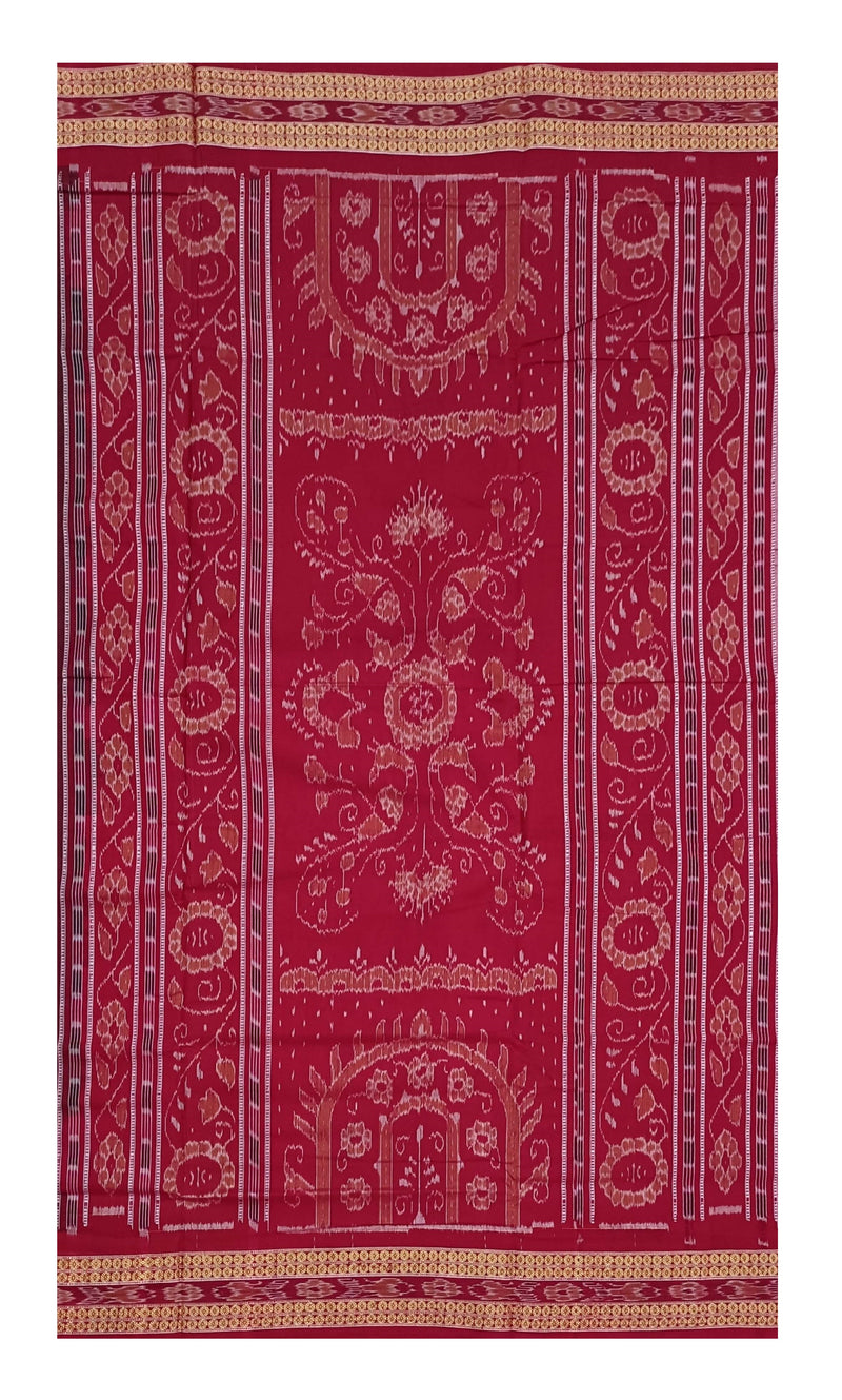 Peacock design sambalpuri cotton saree with blouse piece