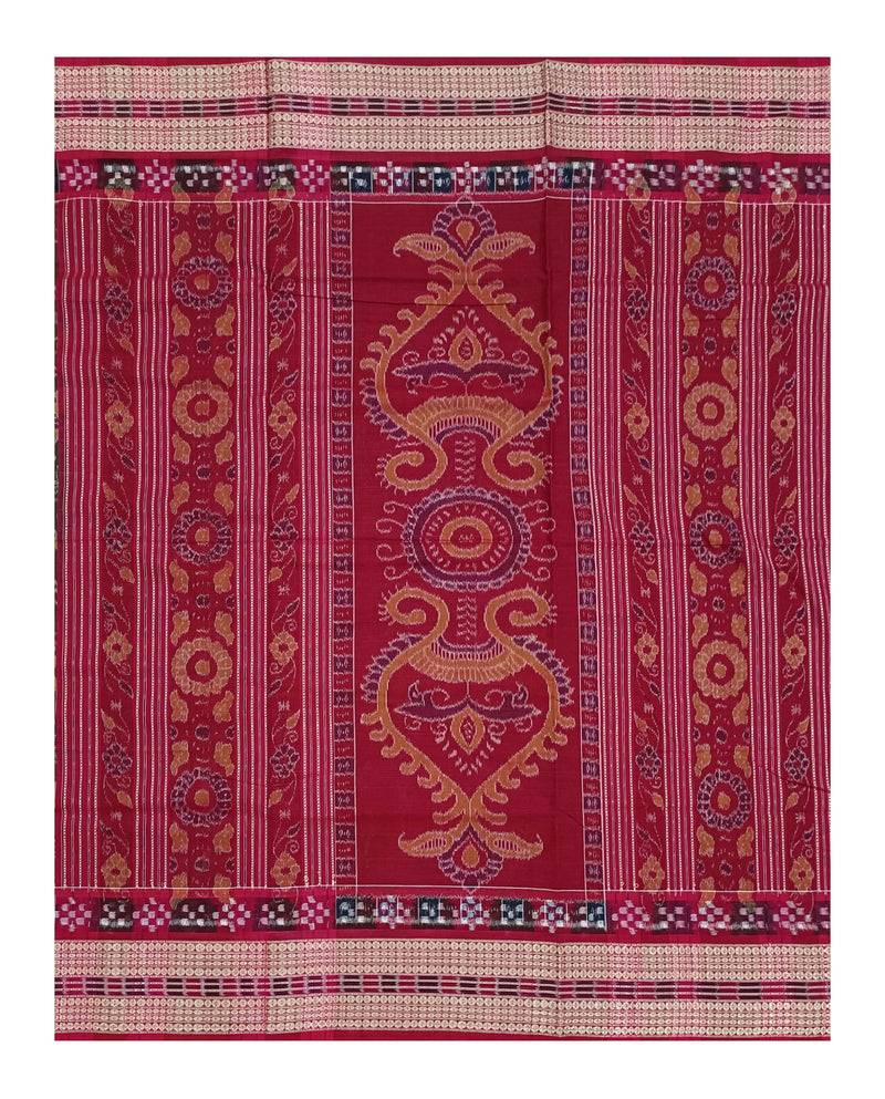 Tribal design sambalpuri cotton saree with blouse piece