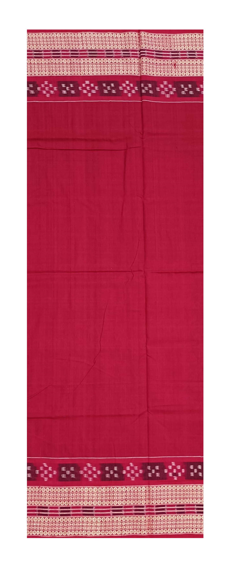 Tribal design sambalpuri cotton saree with blouse piece