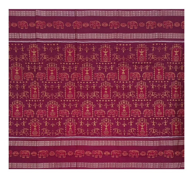 Partly Sambalpuri cotton saree with blouse piece