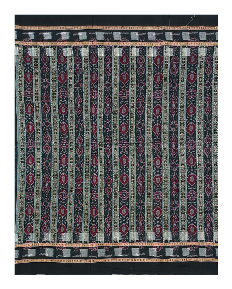 Flower motifs Bomkai cotton saree with blouse piece