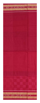 Konark temple and wheel design Sambalpuri cotton saree with blouse piece