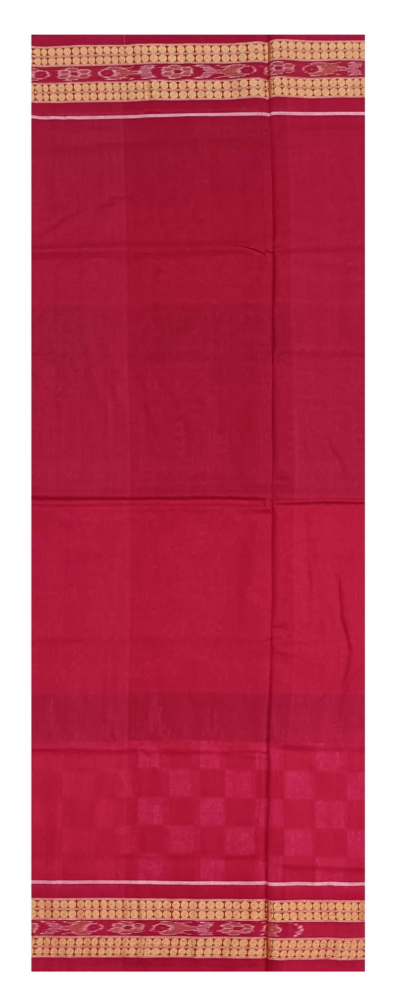 Konark temple and wheel design Sambalpuri cotton saree with blouse piece