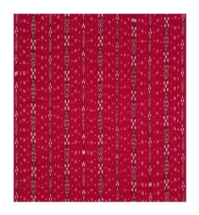 Sambalpur ikat cotton Blouse piece, red, 70cms
