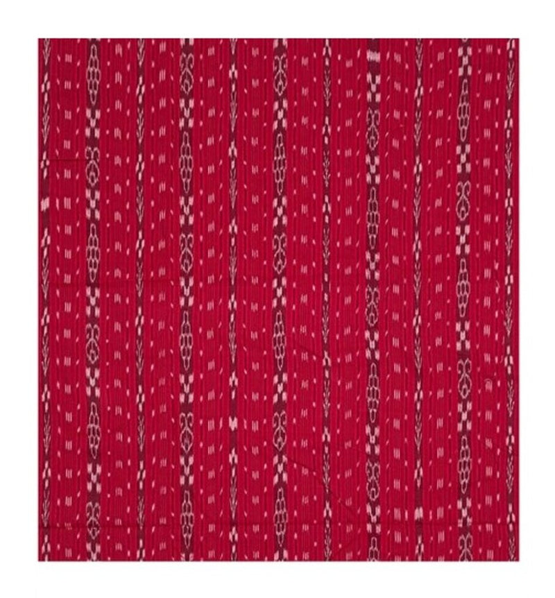 Sambalpur ikat cotton Blouse piece, red, 70cms