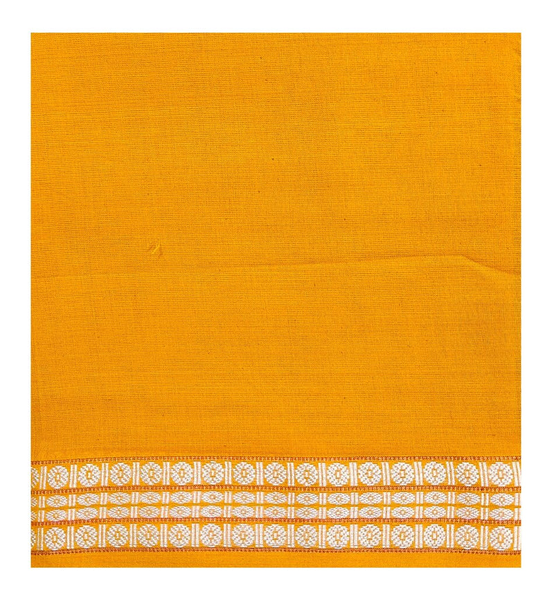 Sambalpuri Cotton Blouse Piece, Golden Yellow Color, Options, 1 mtr, 85 cms