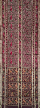 Multi boarder Sambalpuri Silk Bapta(Silk+Cotton mix) saree with blouse piece