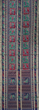 Multi boarder Sambalpuri Silk Bapta(Silk+Cotton mix) saree with blouse piece