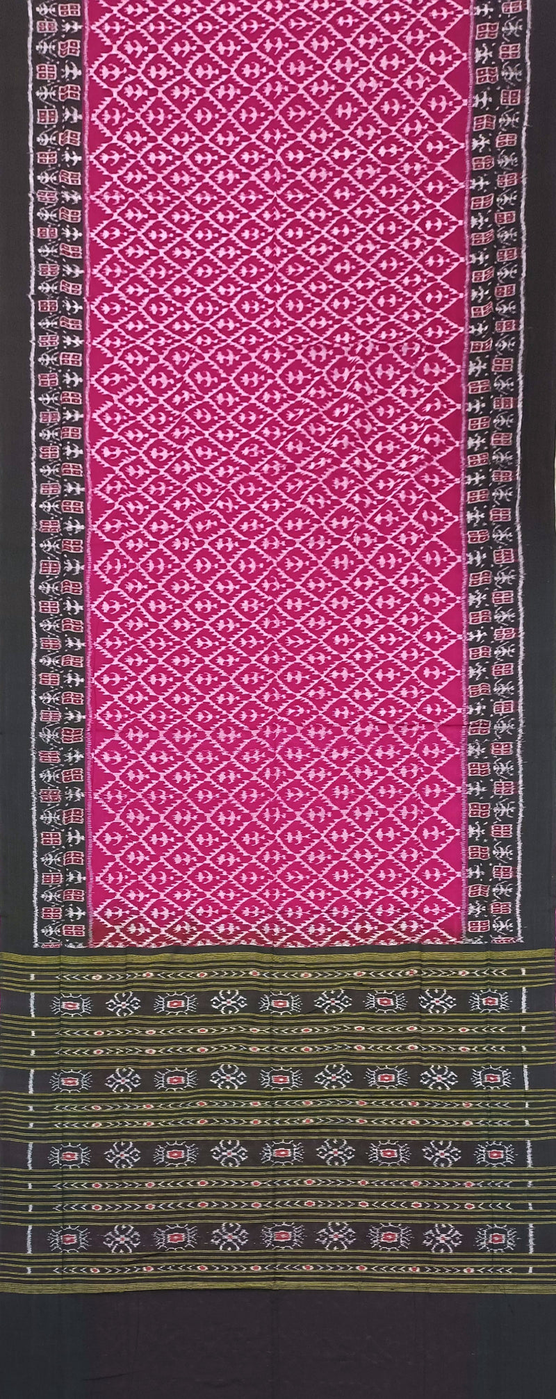 Plain boarder Sambalpuri cotton saree with blouse piece
