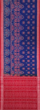 Butterfly and Peacock design Sambalpuri cotton saree with blouse piece