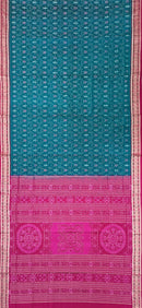 Beautiful Terracotta design sambalpuri cotton saree with blouse piece