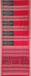 Half Half design Sambalpuri silk saree with blouse piece