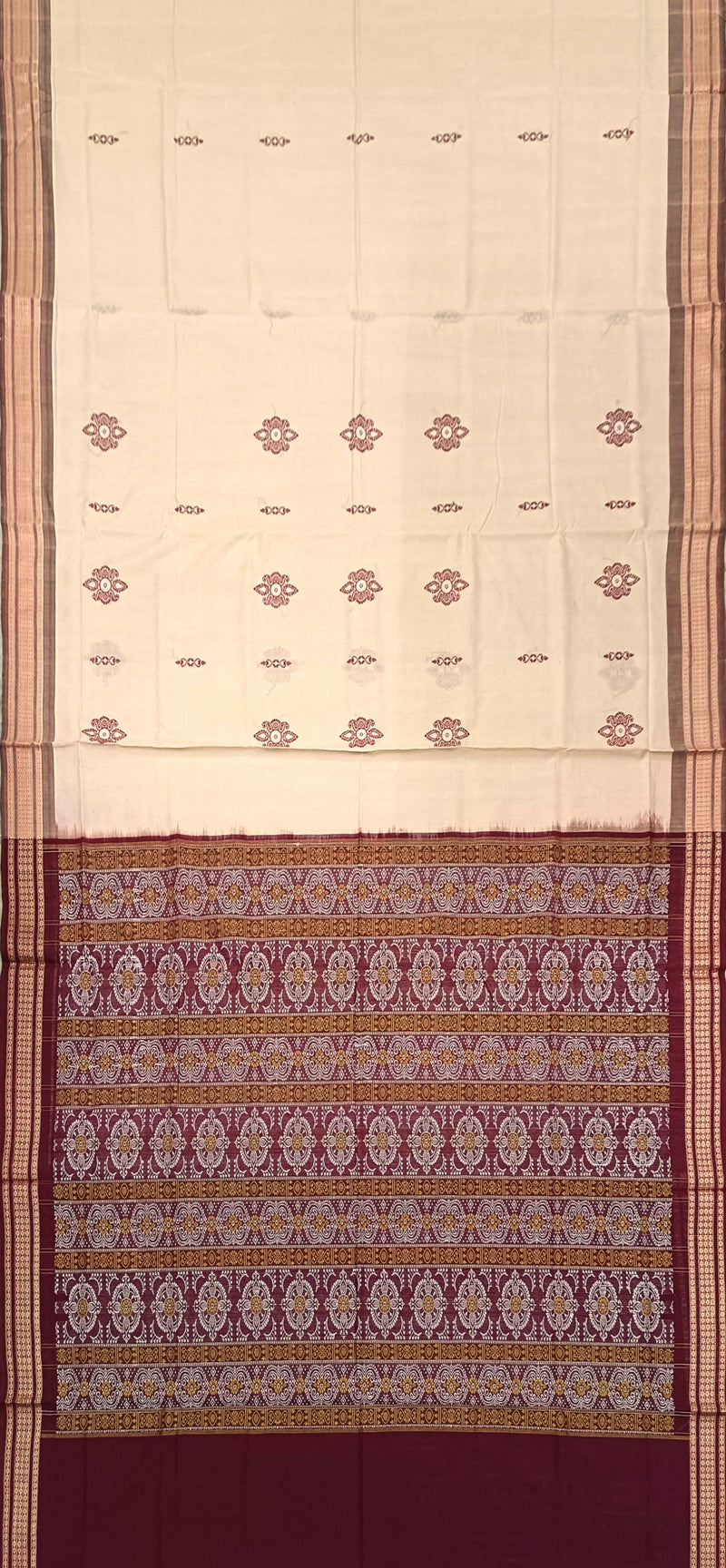 Padam deisgn bomkai cotton saree with blouse piece