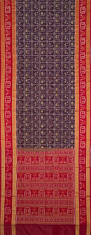 Exquisite Tribal art design sambalpuri cotton saree with blouse piece