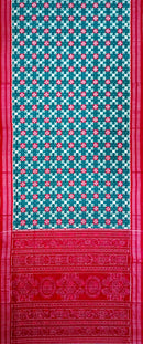 Beautiful Pasapali design Sambalpuri cotton saree with blouse piece