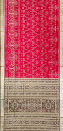 Deer design Sambalpuri silk saree with blouse piece