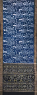Exclusive tree design sambalpuri cotton saree with blouse piece
