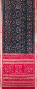 Terracotta design sambalpuri silk saree with blouse piece