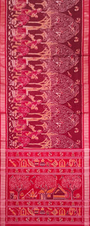 Exquisite Collecting Mahua Flower design Sambalpuri Cotton Saree with work Blouse piece