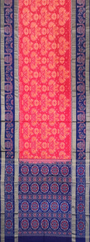 Peacock design sambalpuri cotton saree with double boarder
