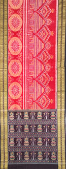 Exquisite Sambalpuri cotton saree with blouse piece(Konark Temple design)