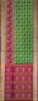 Beautiful Premium Sambalpuri cotton saree with work blouse piece