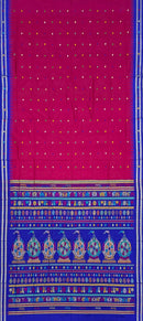 Nila Chakra and Vishnu Ayudha Design Pallu Sambalpuri silk saree with blouse piece