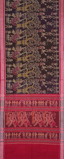 Beautiful Raja doli Design Sambalpuri cotton saree with blouse piece