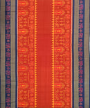 Beautiful Terracotta design Partly Sambalpuri cotton saree with blouse piece