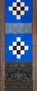 Check check and Pasapali design Sambalpuri cotton saree with blouse piece