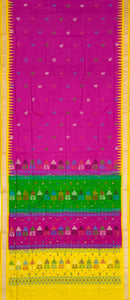 Bomkai silk saree with blouse piece