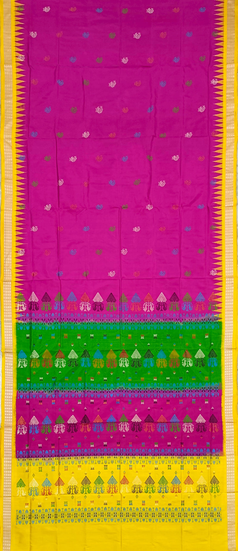 Bomkai silk saree with blouse piece