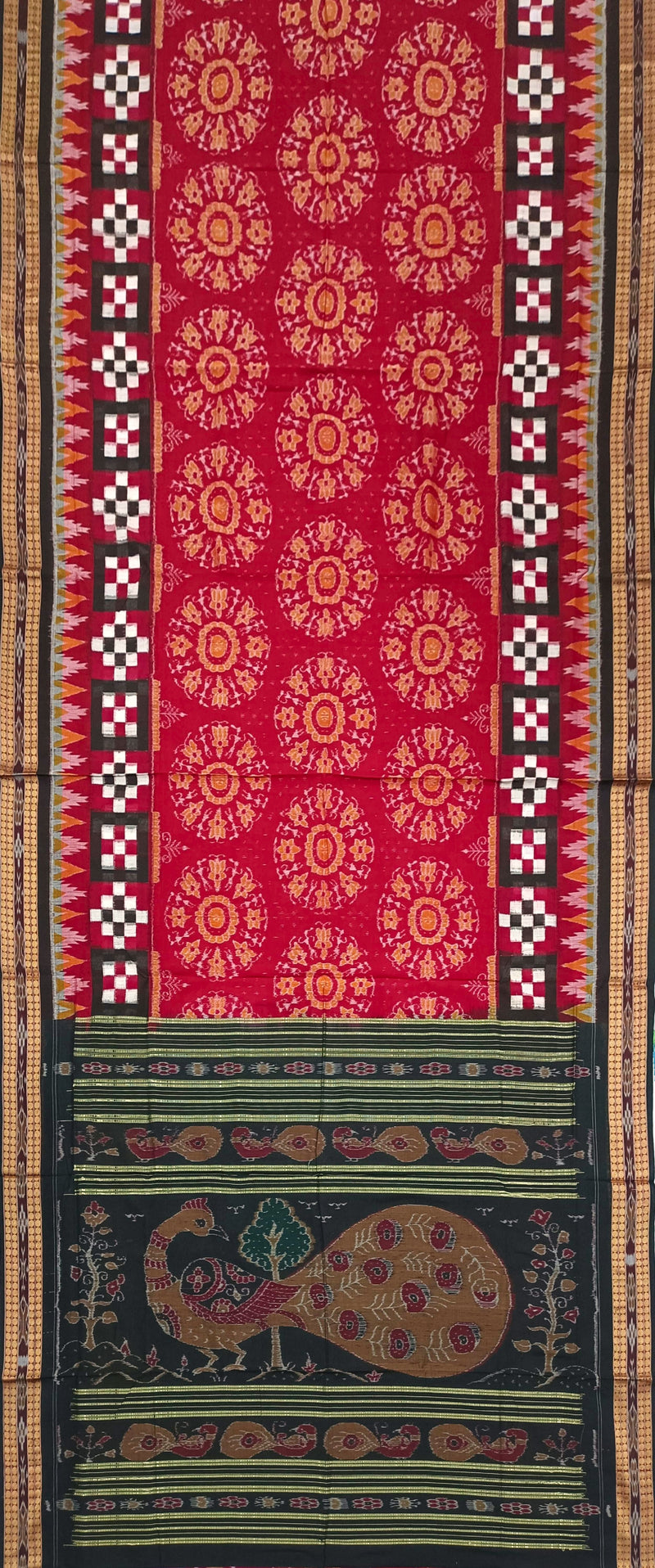 Sambalpuri cotton saree with blouse piece