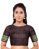 Unstitched Sambalpuri Silk Blouse Piece, Coffee Color, 1 mtr