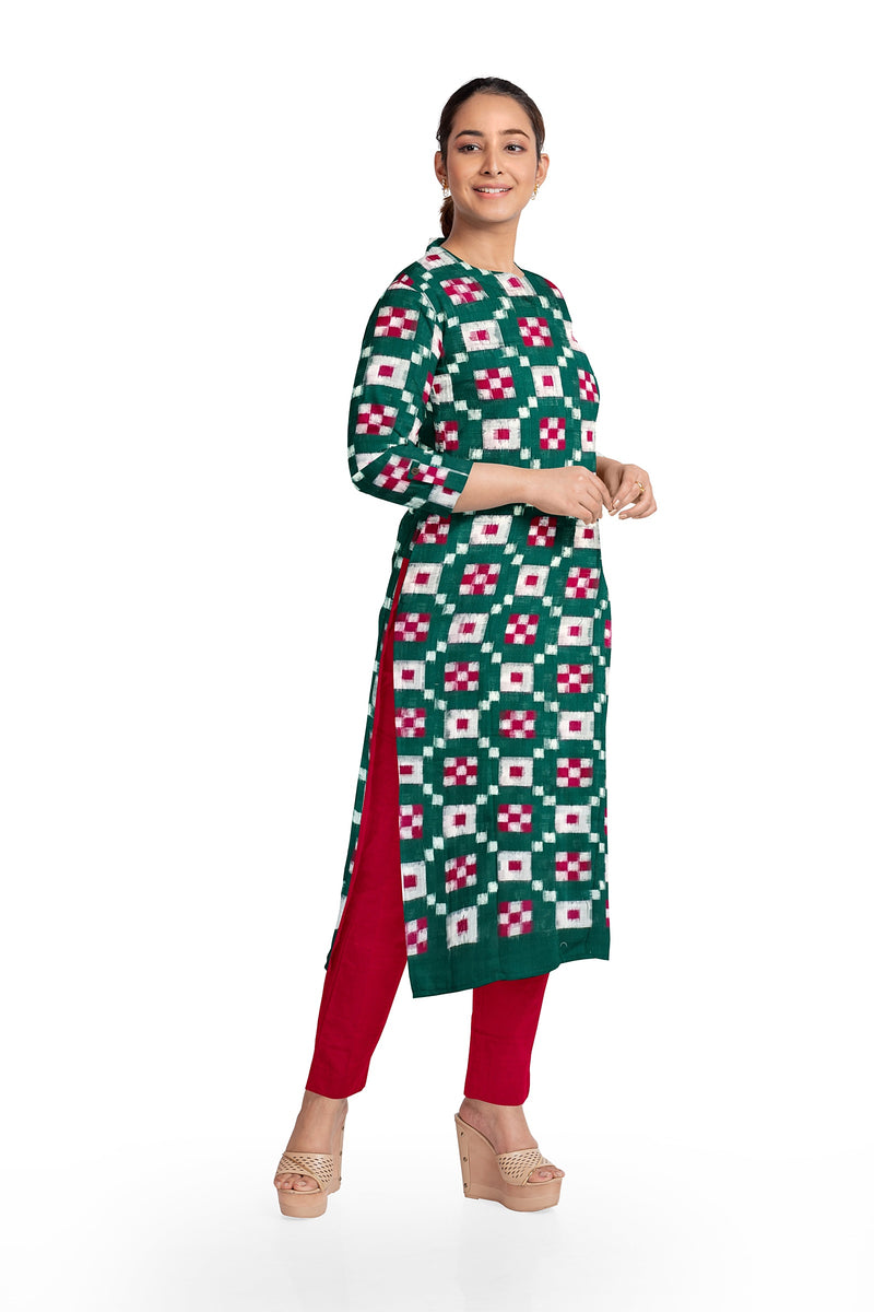 Pasapali design Unstitched Sambalpuri cotton dress material set