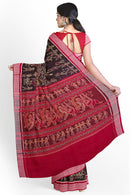 Beautiful Raja doli Design Sambalpuri cotton saree with blouse piece