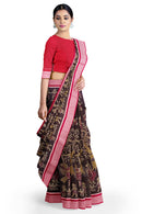 Beautiful Raja doli Design Sambalpuri cotton saree with blouse piece