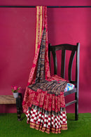 Konark temple and wheel design Sambalpuri cotton saree with blouse piece