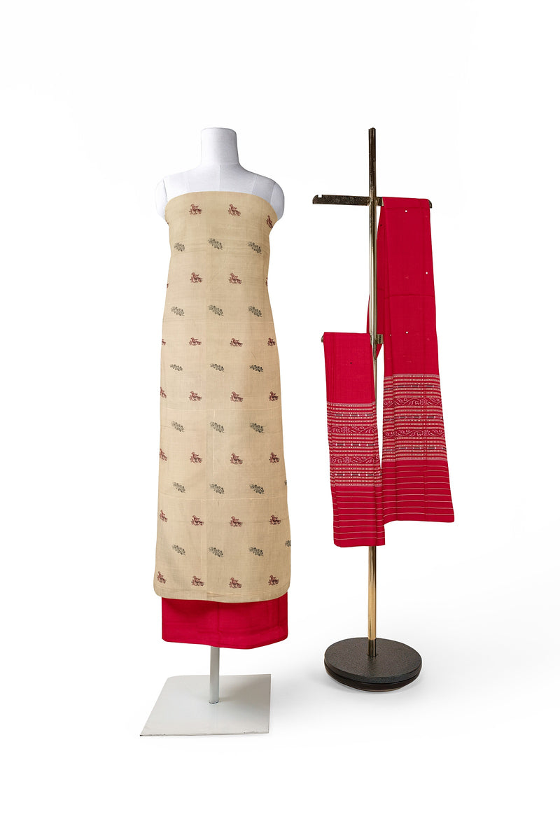 Premium Quality Bomkai cotton dress material set