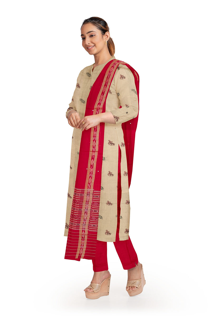 Premium Quality Bomkai cotton dress material set