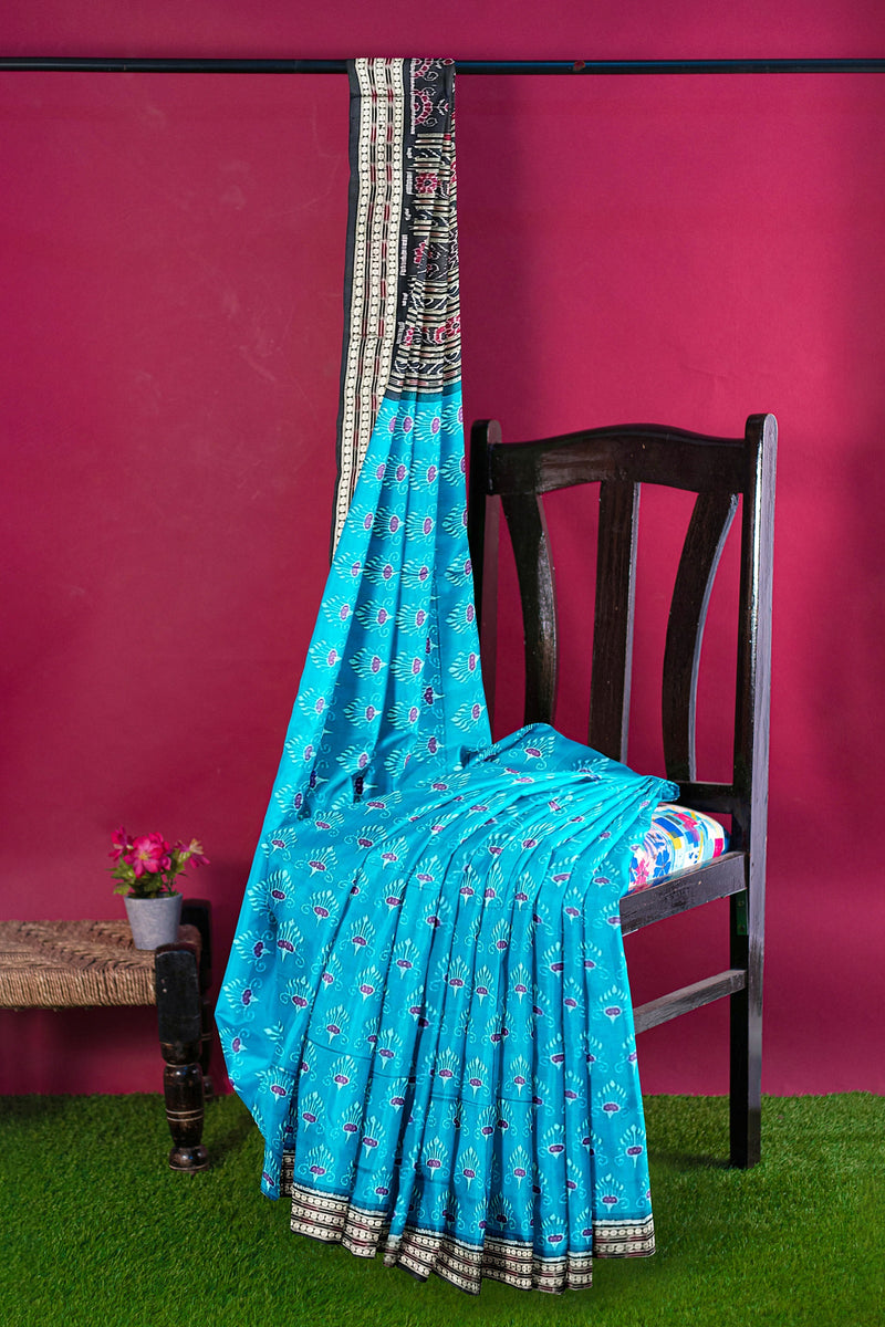 Sambalpuri silk saree with blouse piece